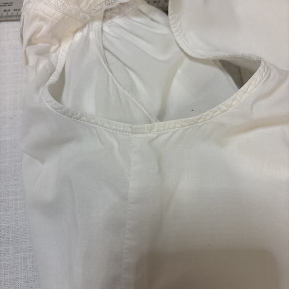 Vintage Eileen Wet Cotton Lawn Lace Nightgown White Sleeveless Ballet Length - Picture 15 of 16